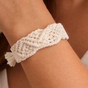 Elegant Cream Braided Bracelet